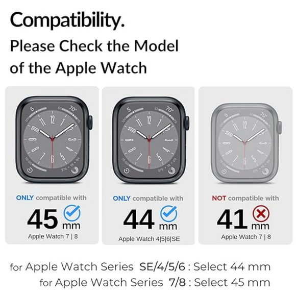 Luxury Metal Mod Kit For Apple Watch | Case With Jewels, Rubber & Stainless Steel Straps | Apple Watch SE/3/4/5/6 Accessory - 45 Mm| Golden Case - Golden Band