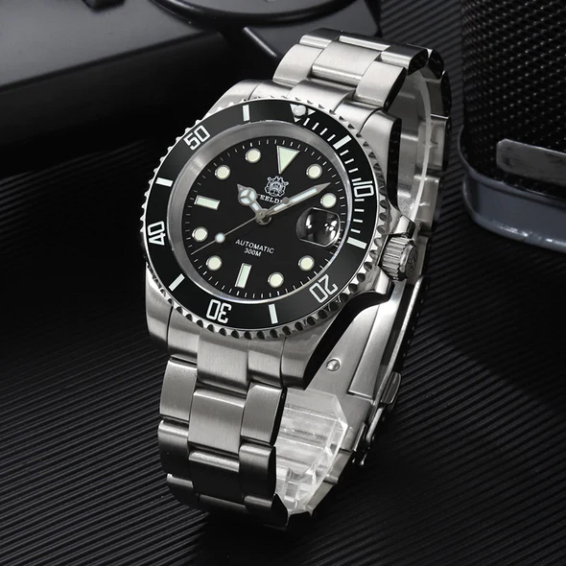 Steeldive SD1953 Sub Men Dive Watch V2 Black Dial With Oyster Bracelet