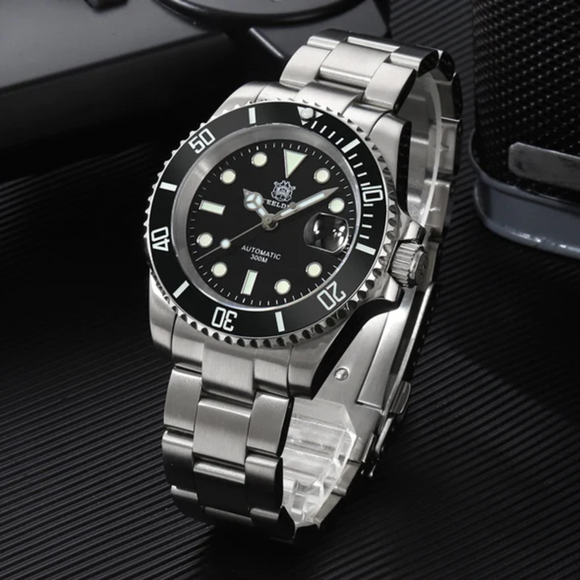 Steeldive SD1953 Sub Men Dive Watch V2 Black Dial With Oyster Bracelet