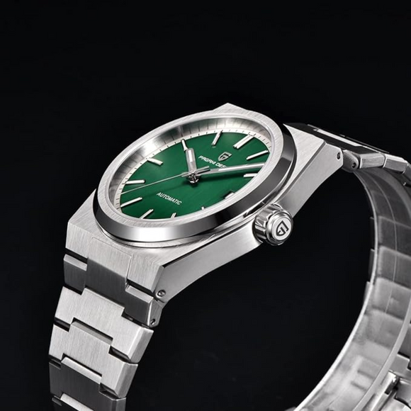 Pagani Design PD-1753 PRX Powermatic 38MM 100M Waterproof Japan NH35 Automatic Mechanical Watch Sapphire Crystal AR Coating Luminous Stainless Steel Business Watch - Green