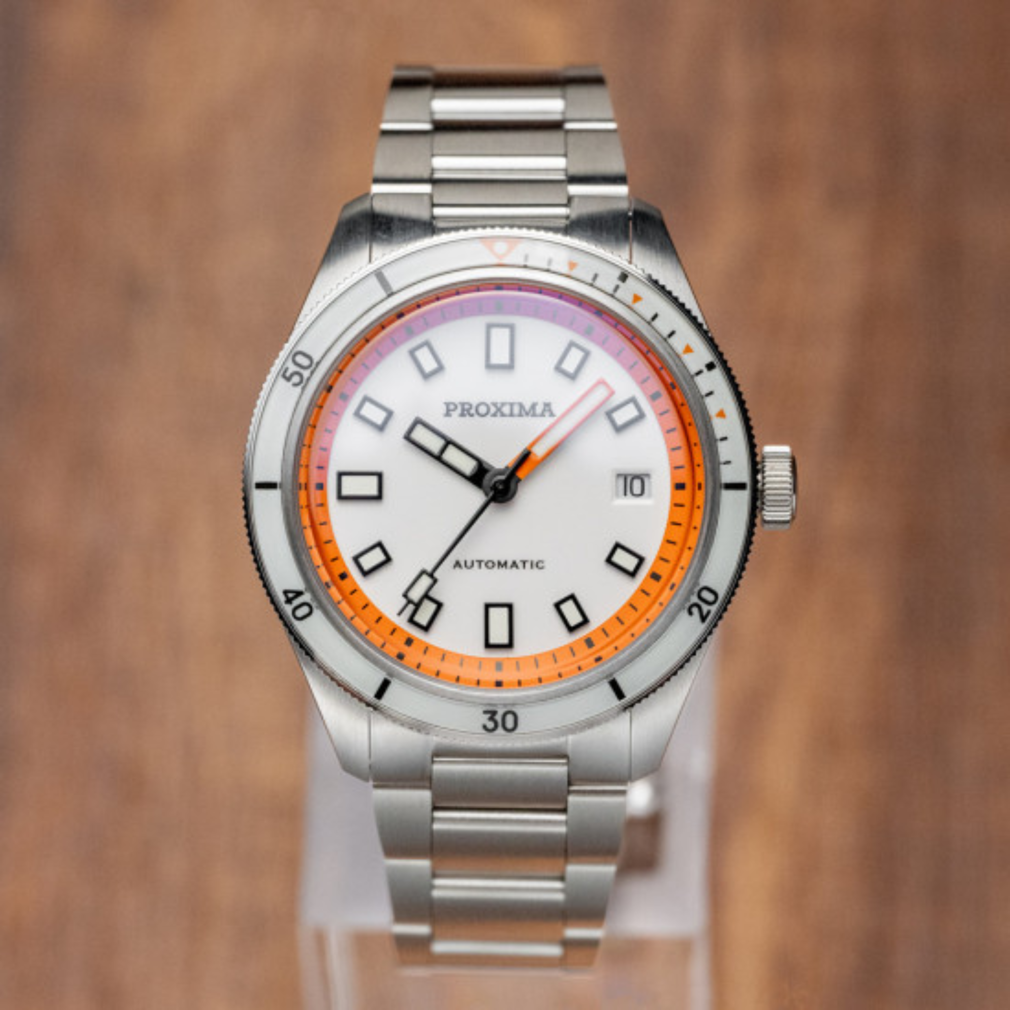 PROXIMA PX-1703 Mens Luxury Business Timepiece sapphire Bezel with BGW9 Lume with Swiss SW200 Movement