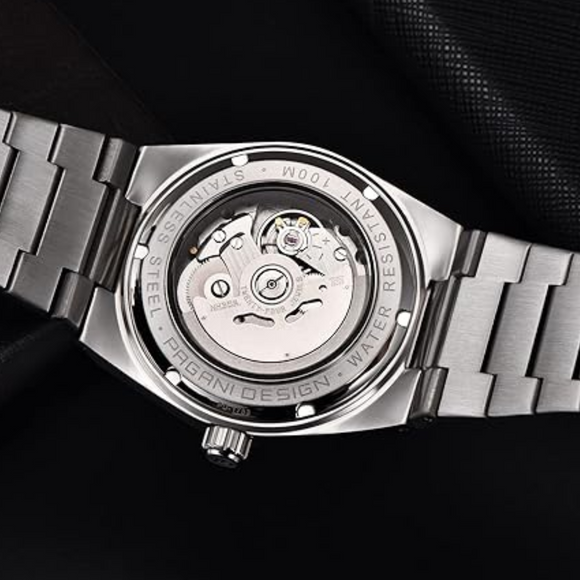 Pagani Design PD-1753 PRX Powermatic 38MM 100M Waterproof Japan NH35 Automatic Mechanical Watch Sapphire Crystal AR Coating Luminous Stainless Steel Business Watch - Black