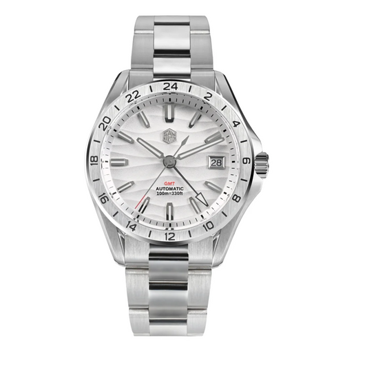 San Martin New 39mm GMT Watch Mechanical SN0129 - White