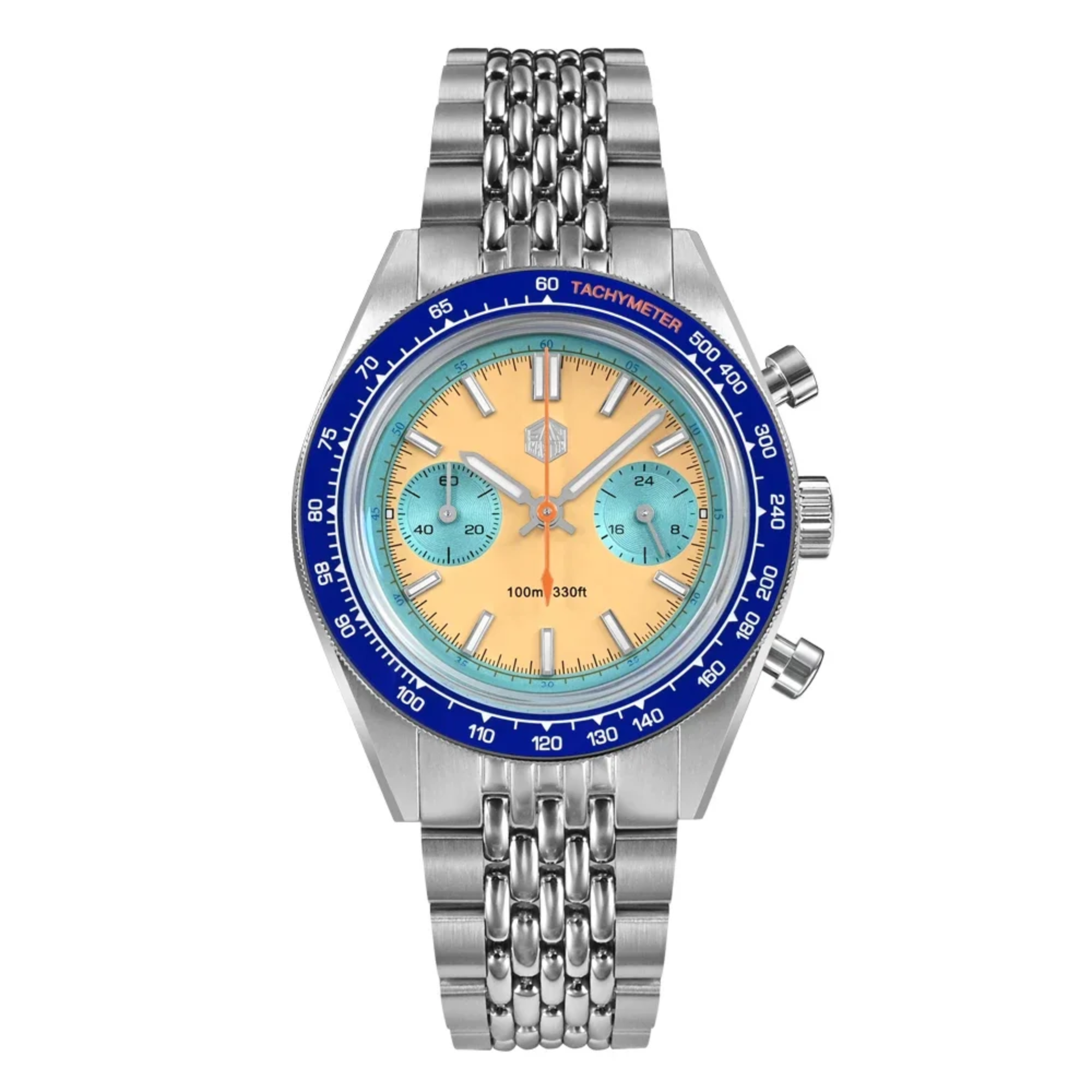 San Martin Chronograph VK64 Quartz Watch Original Design SN0116 - Beach