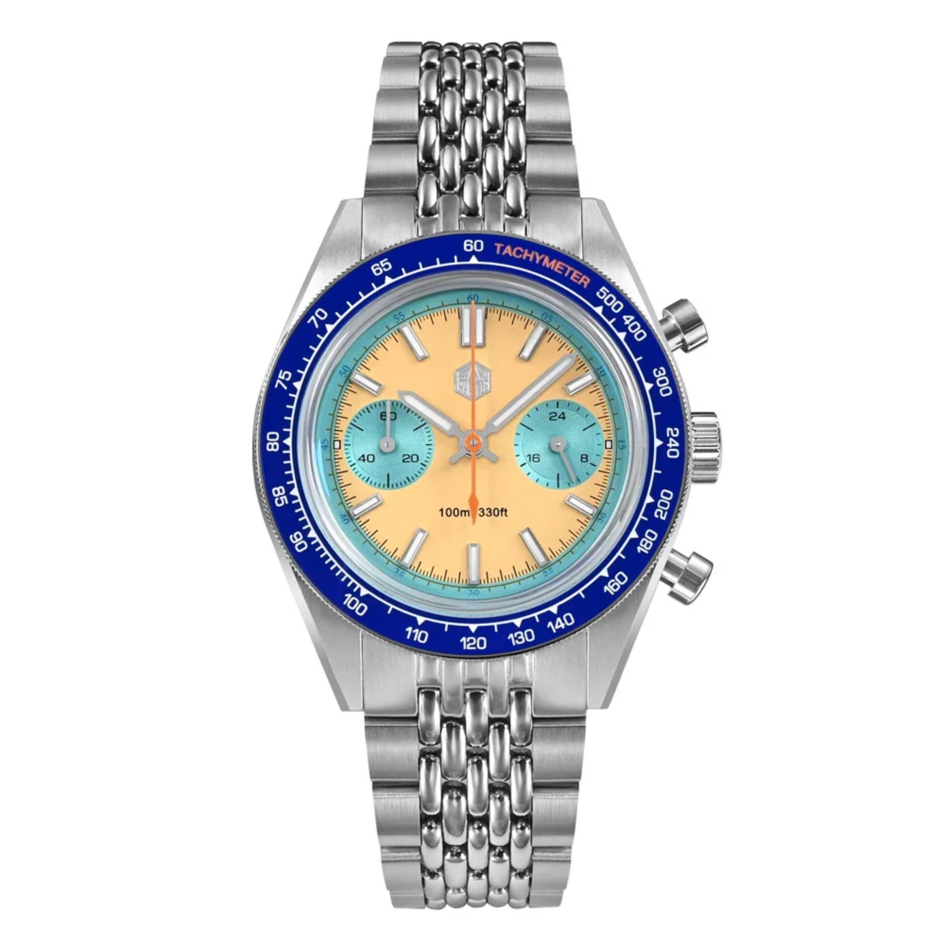 San Martin Chronograph VK64 Quartz Watch Original Design SN0116 - Beach