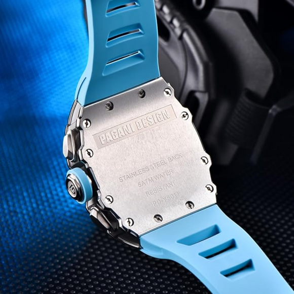Pagani Design PD-YS011 Mens Skeleton Quartz Wristwatch YM92 Movt Watch for Men Sapphire Glass Stainless Steel Case Waterproof Clock