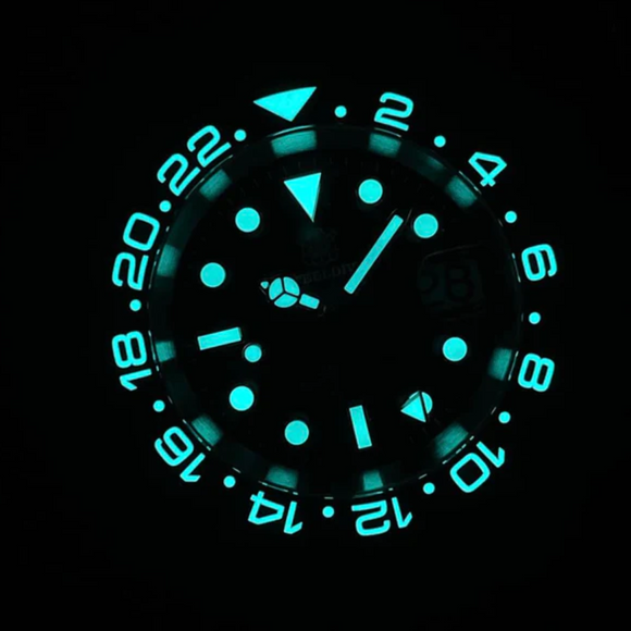 Steeldive SD1993 NH34 GMT Automatic Watch V2 Red/Blue With Jubilee Bracelet