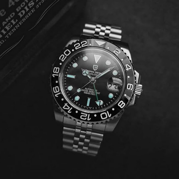 Pagani Design PD-1662 Waterproof Mechanical Automatic Watch Stainless Steel Men's 40MM Watch - Black