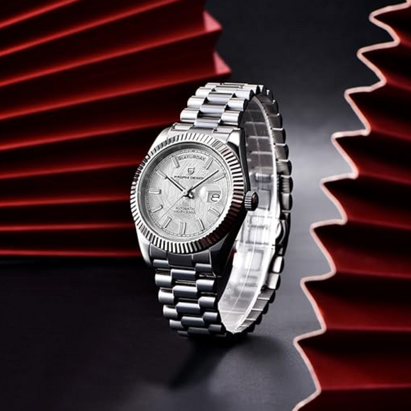 Pagani Design DD40 PD-1783 Men's Watches Luxury Automatic Watch AR Sapphire Glass Mechanical Wristwatch Men NH36A  - White Meteorite Dial