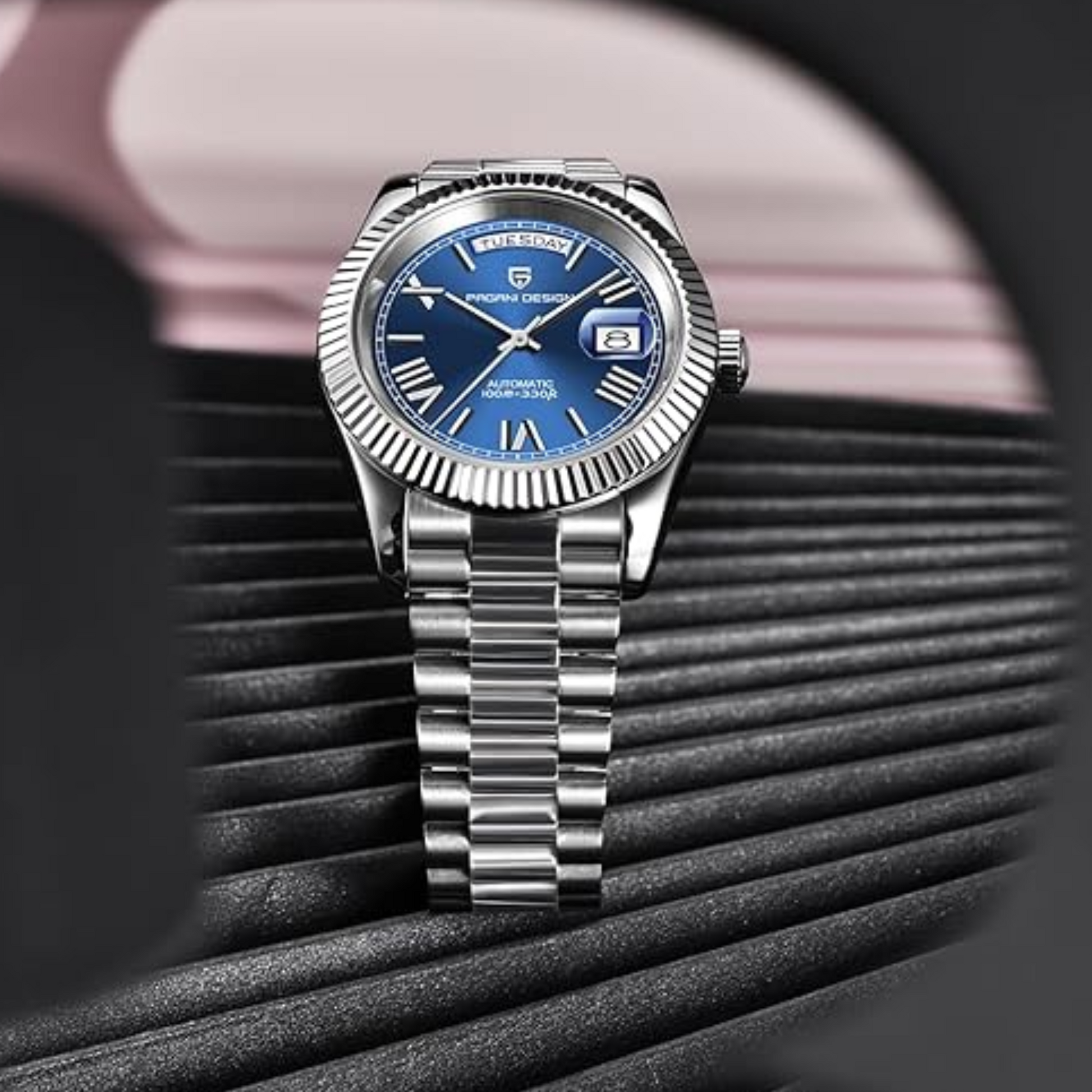 Pagani Design DD40 PD-1783 Men's Watches Luxury Automatic Watch AR Sapphire Glass Mechanical Wristwatch Men NH36A - Deep Blue Dial