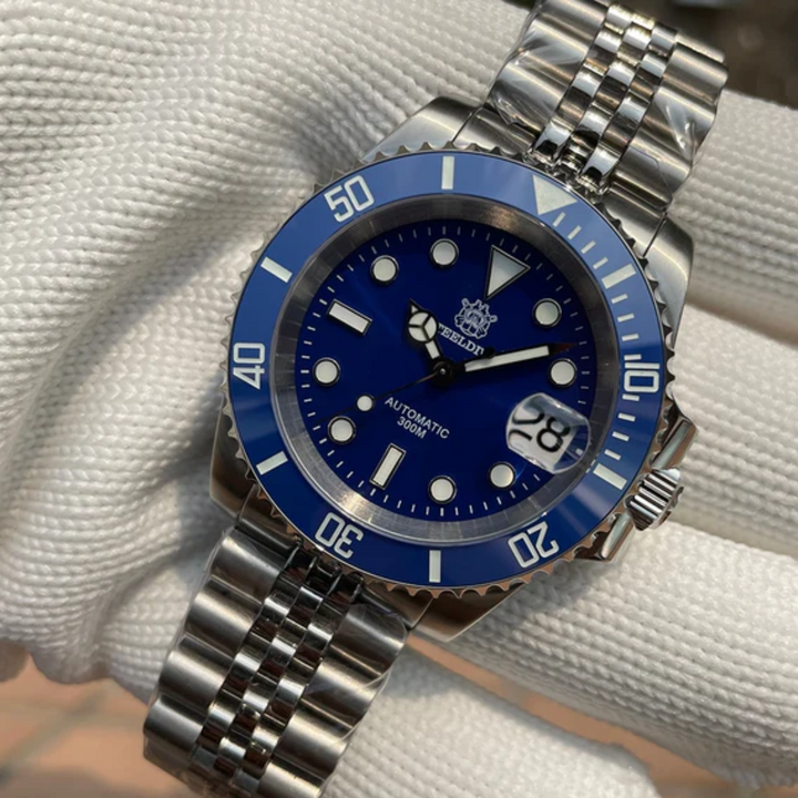 Steeldive SD1953 Sub Men Dive Watch V2 Blue Dial With Jubilee Bracelet