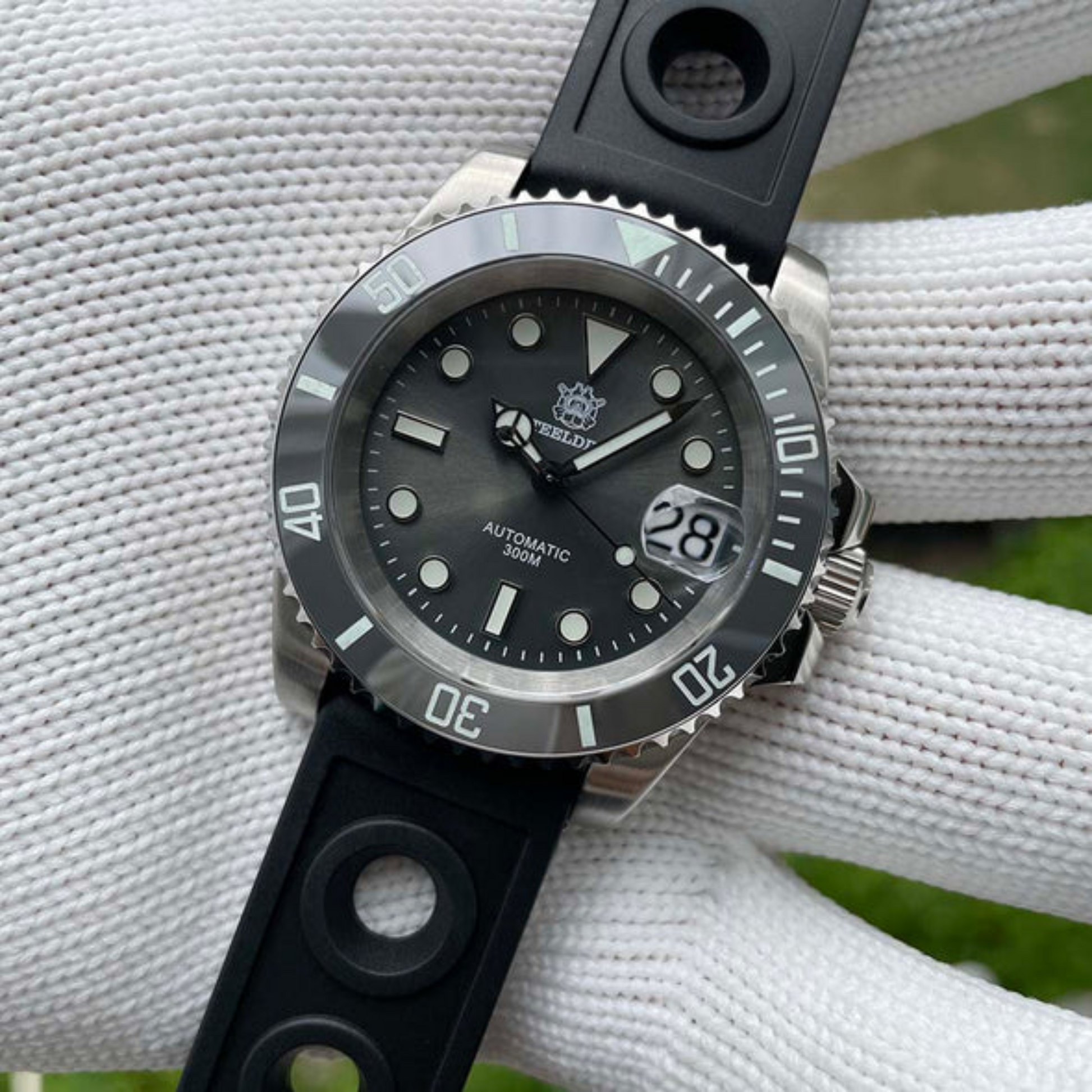 Steeldive SD1953 Sub Men Dive Watch V2 Grey Dial With Oyster Bracelet
