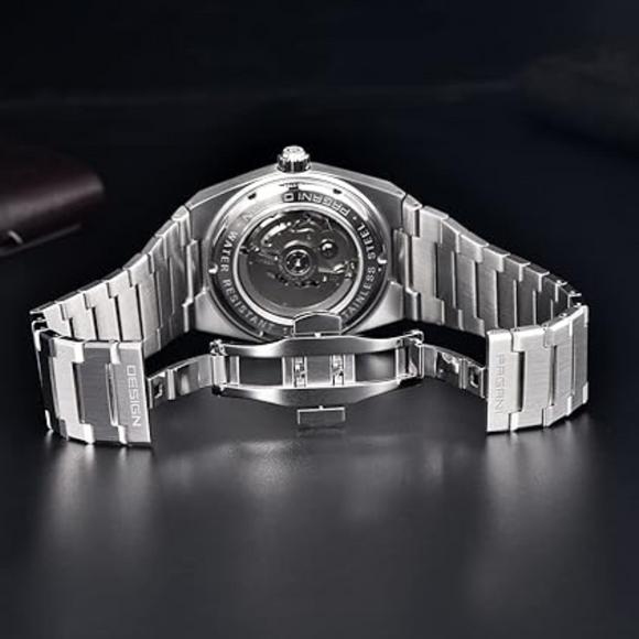 Pagani Design PD-1753 PRX Powermatic 38MM 100M Waterproof Japan NH35 Automatic Mechanical Watch Sapphire Crystal AR Coating Luminous Stainless Steel Business Watch - Black