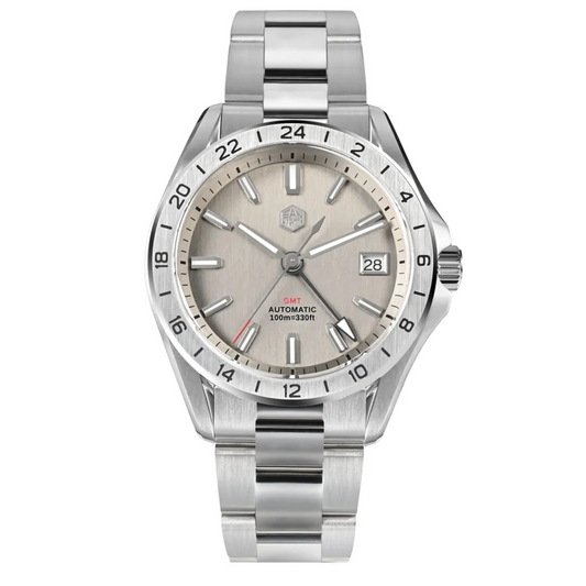 San Martin New 39mm GMT Watch Mechanical SN0129 - Grey