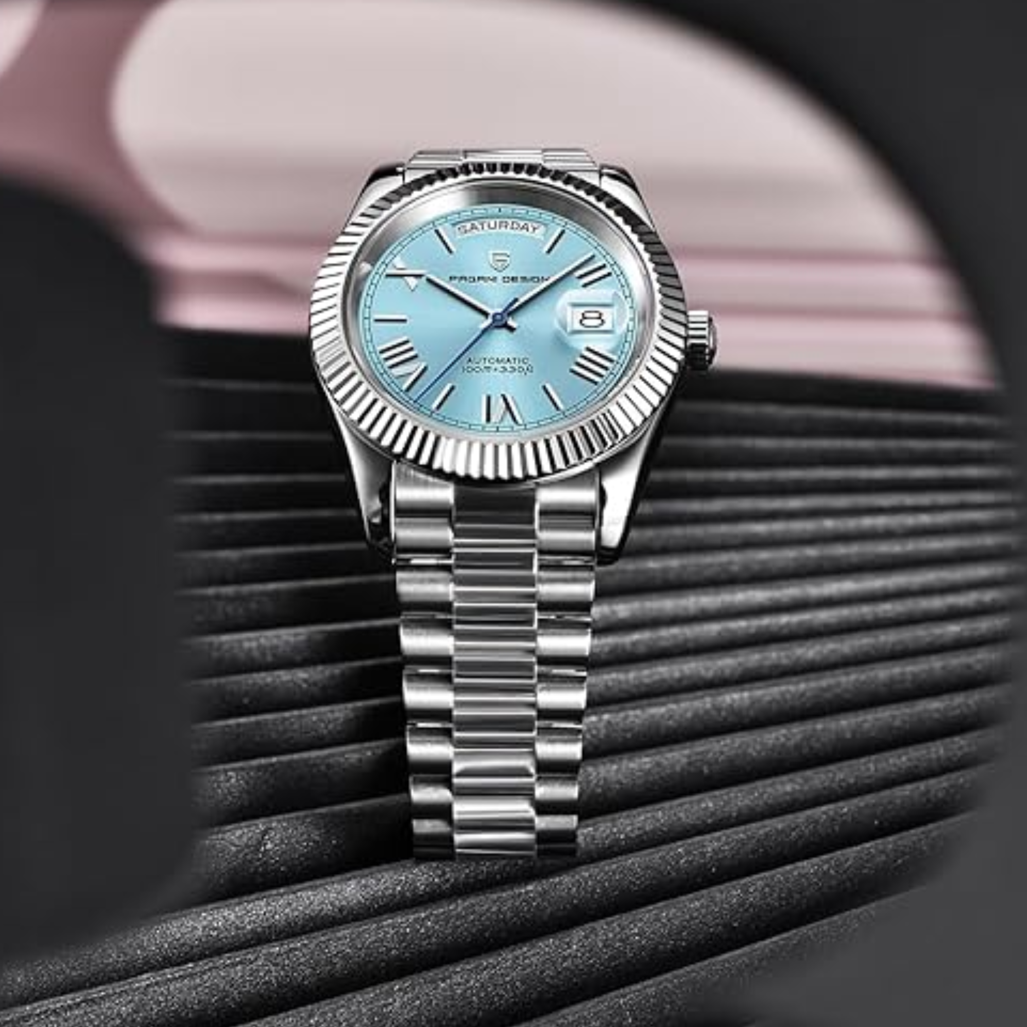 Pagani Design DD40 PD-1783 Men's Watches Luxury Automatic Watch AR Sapphire Glass Mechanical Wristwatch Men NH36A - Ice Blue Dial