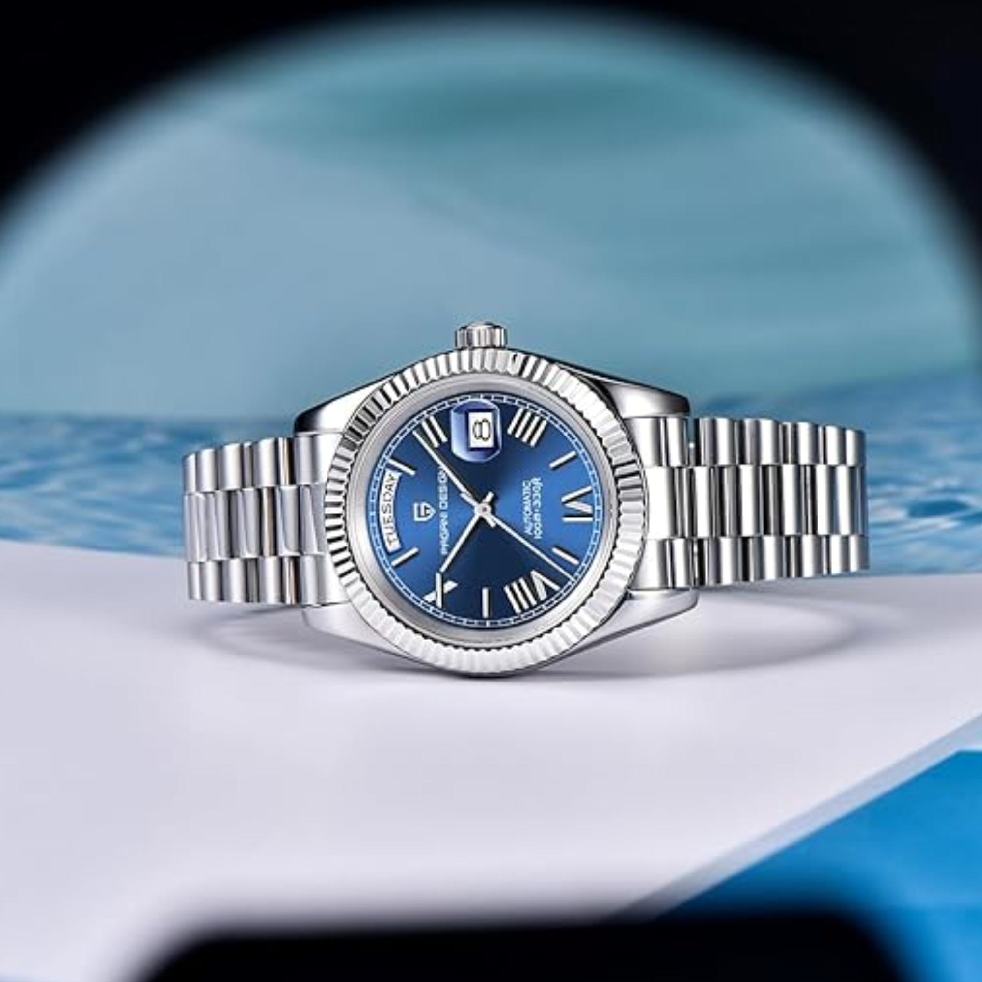 Sapphire glass sales automatic watch