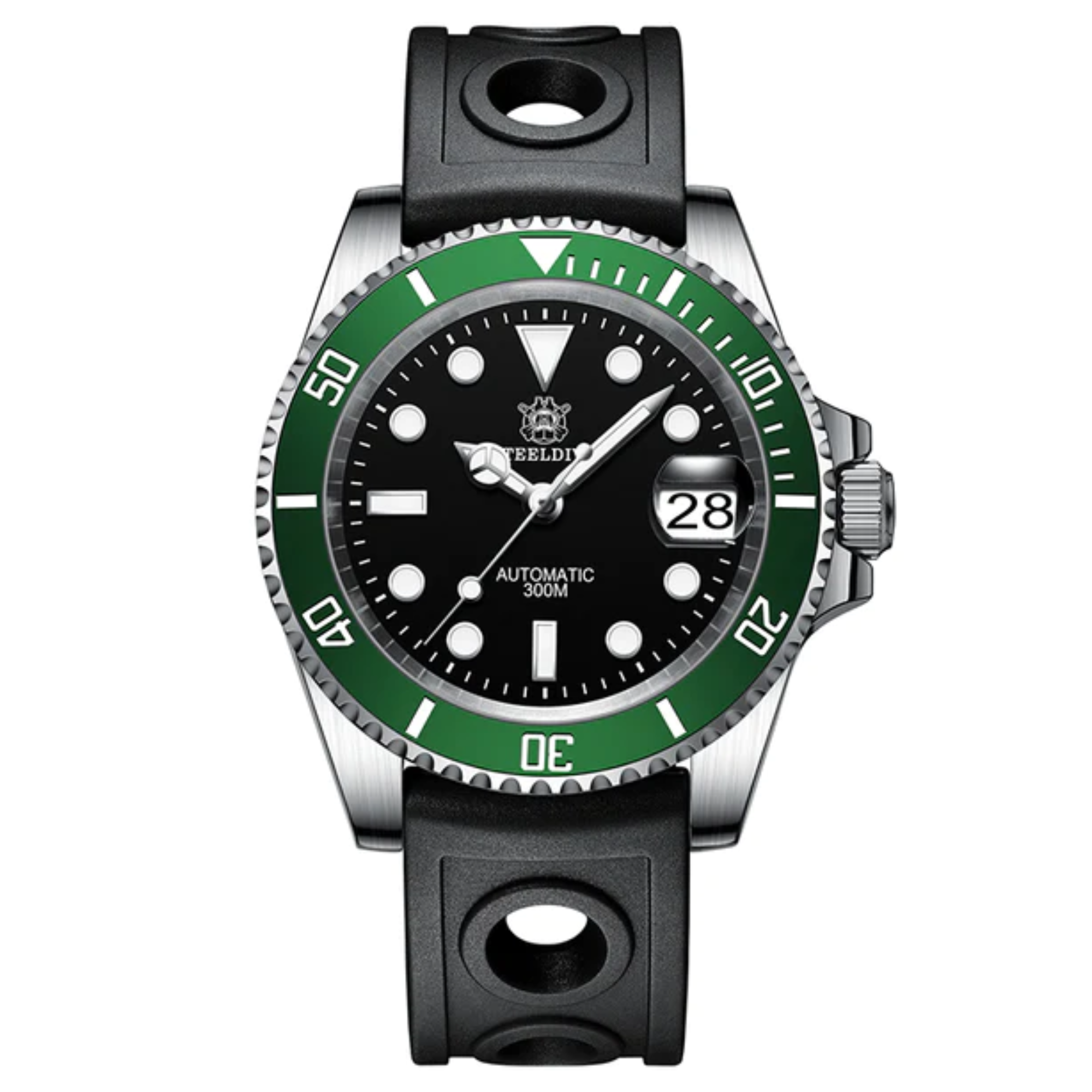 Steeldive SD1953 Sub Men Dive Watch V2 Green/Black Dial With Oyster Bracelet