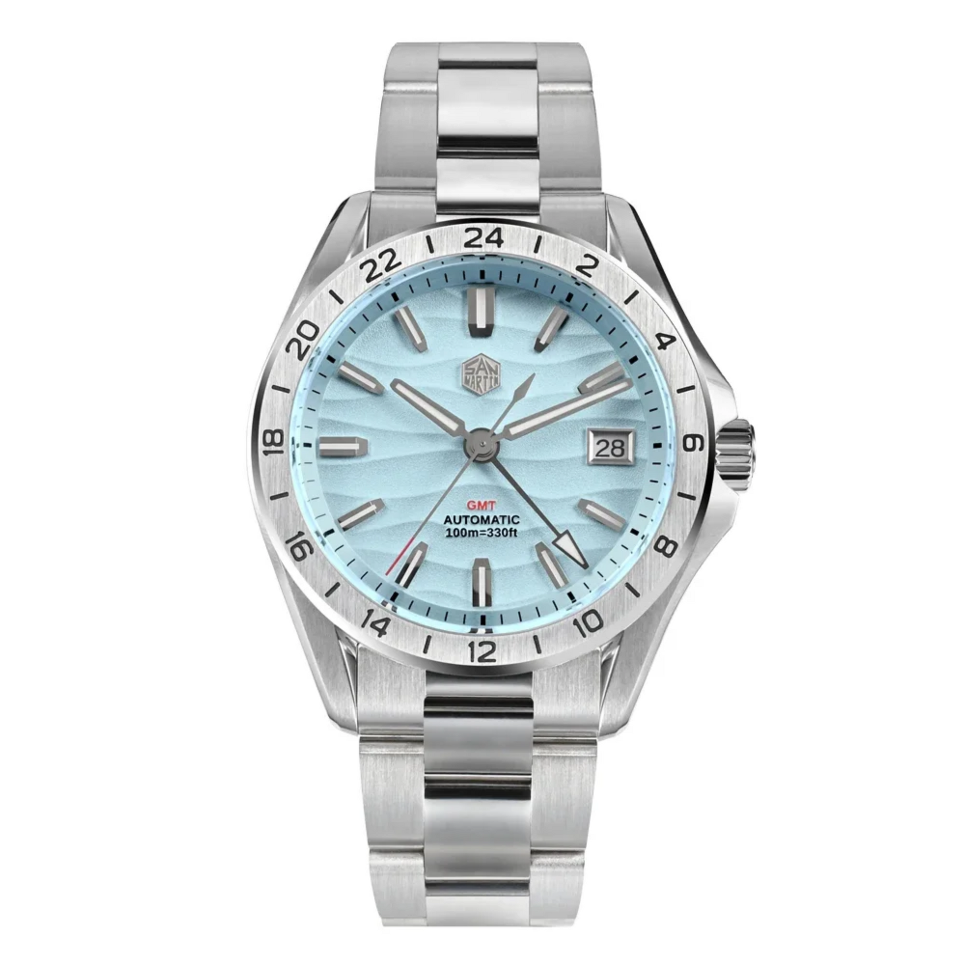 San Martin New 39mm GMT Watch Mechanical SN0129 - Blue