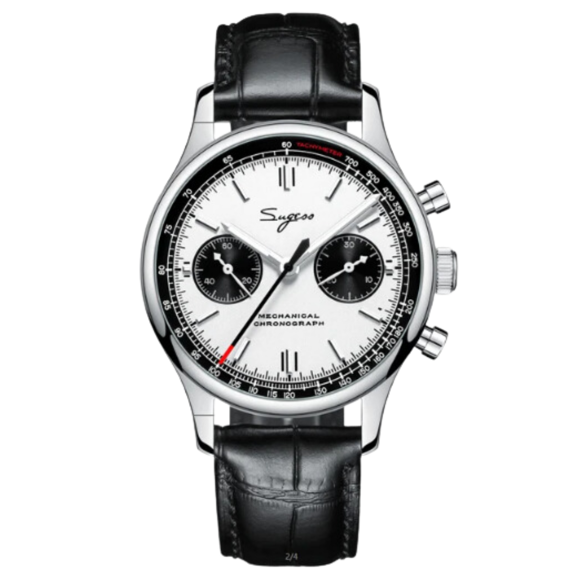 Sugess 40mm Pilot Chronograph with ST1901 Movement - Gooseneck Regulator Mens Watch