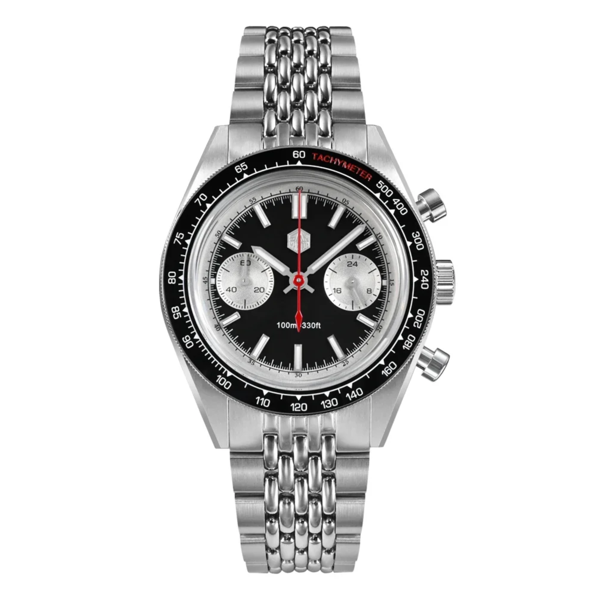 San Martin Chronograph VK64 Quartz Watch Original Design SN0116 - Black