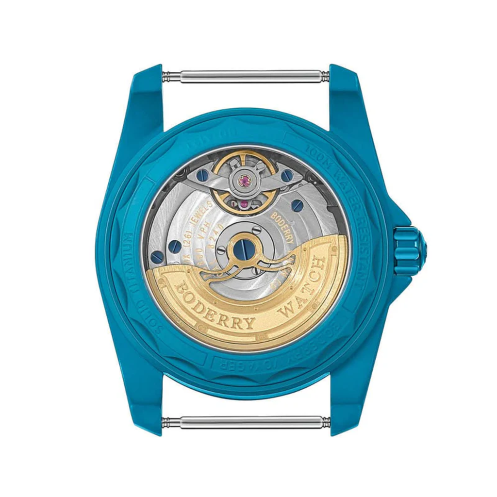 VOYAGER S72 – 72-Hour Power Reserve Titanium Automatic Field Watch, 100M Water Resistant | Blue