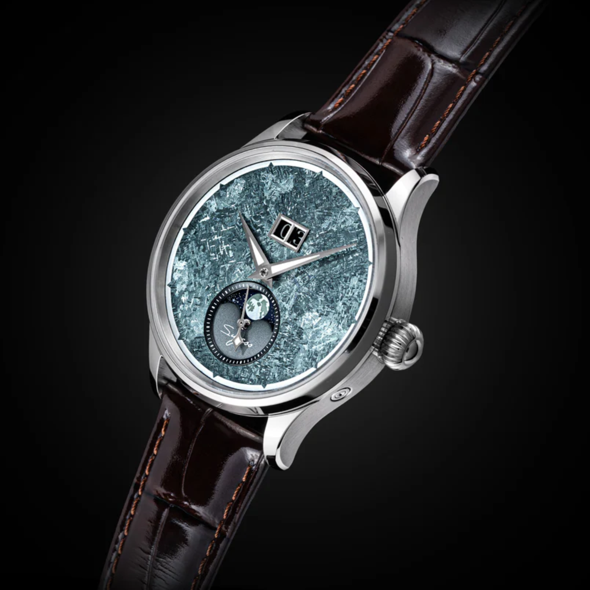 Sugess S401 MoonPhase Master Automatic Iceblue Dial