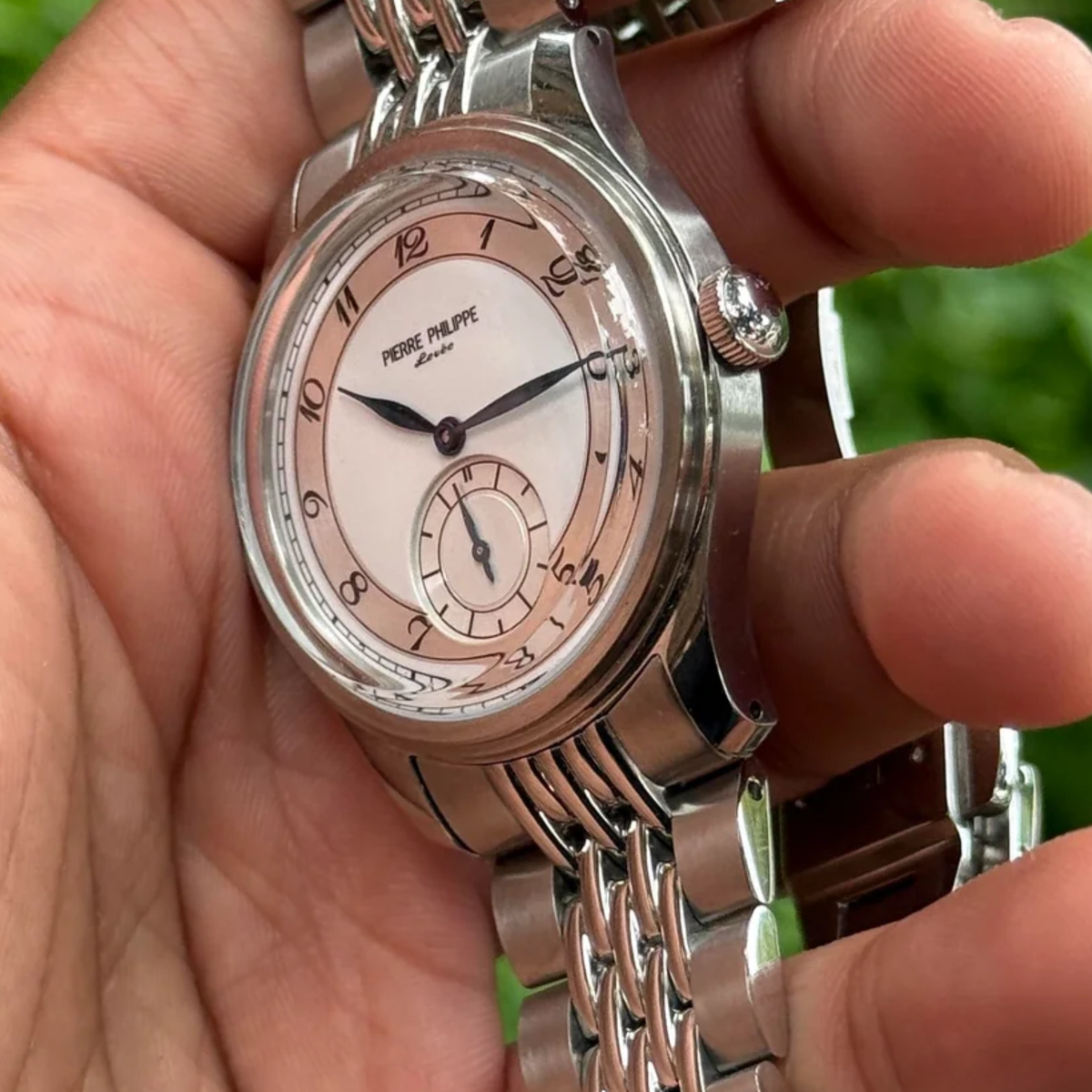 PIERRE PHILIPPE Enamel 1940 Automatic Watch  38mm (Rice Metal Strap)