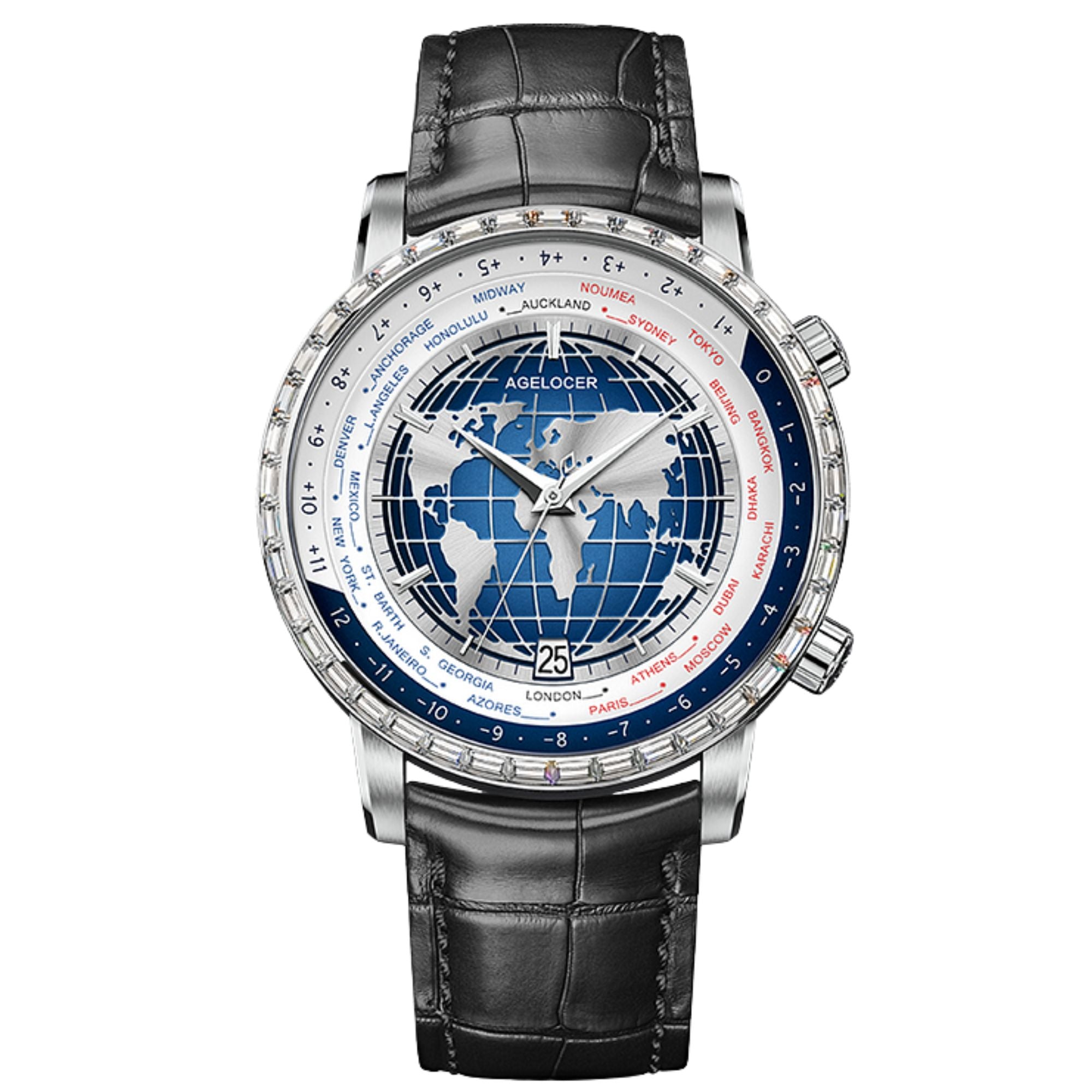 Agelocer World Time Men's Formal Automatic Mechanical Watch