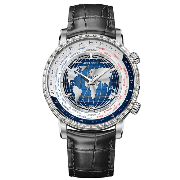 Agelocer World Time Men's Formal Automatic Mechanical Watch