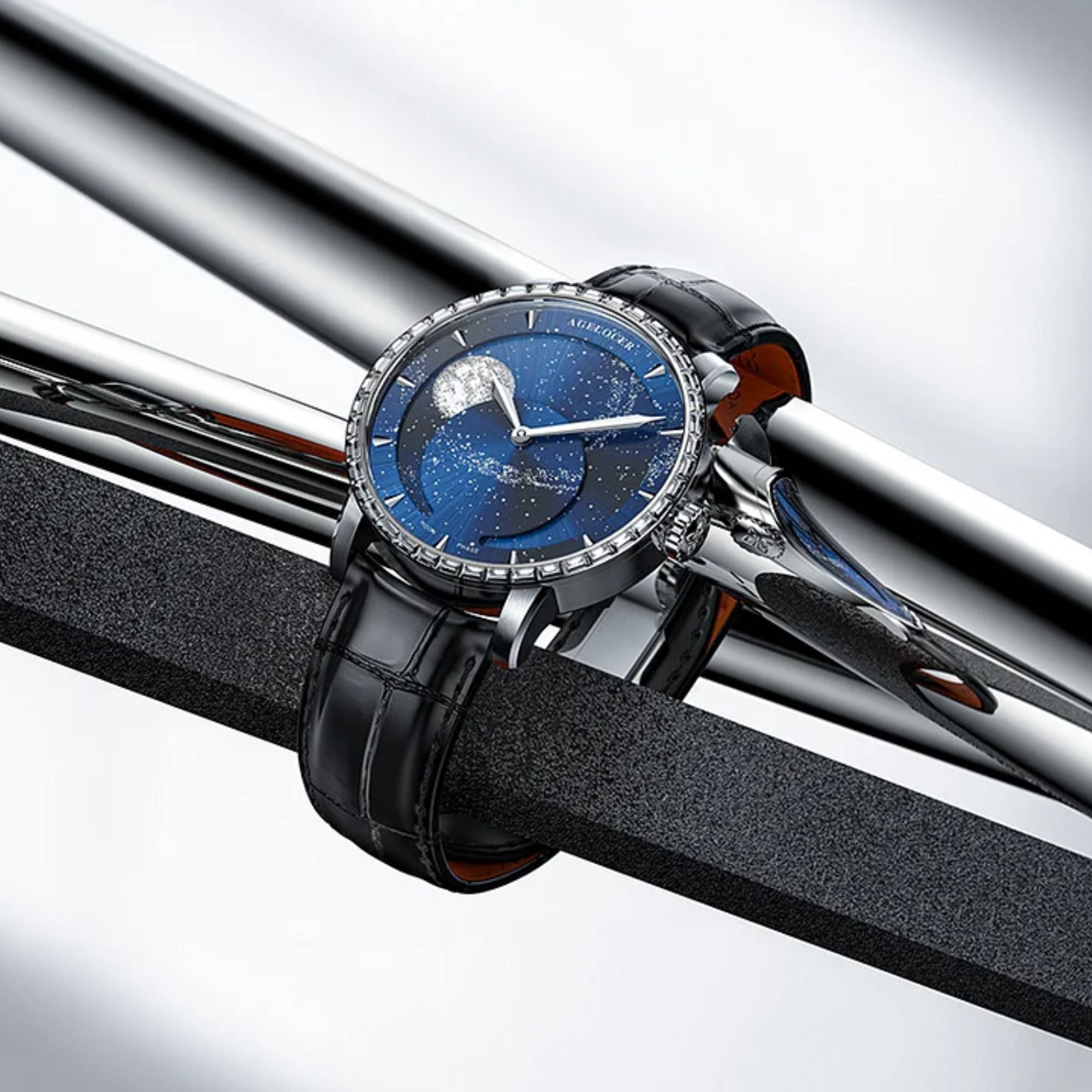 Agelocer Astronomer Men's Automatic Mechanical Glaxy Moonphase Watch