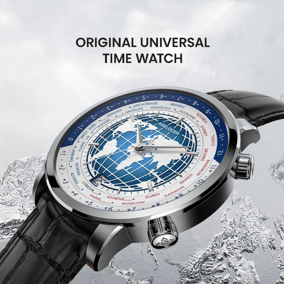 Agelocer World Time Men's Formal Automatic Mechanical Watch