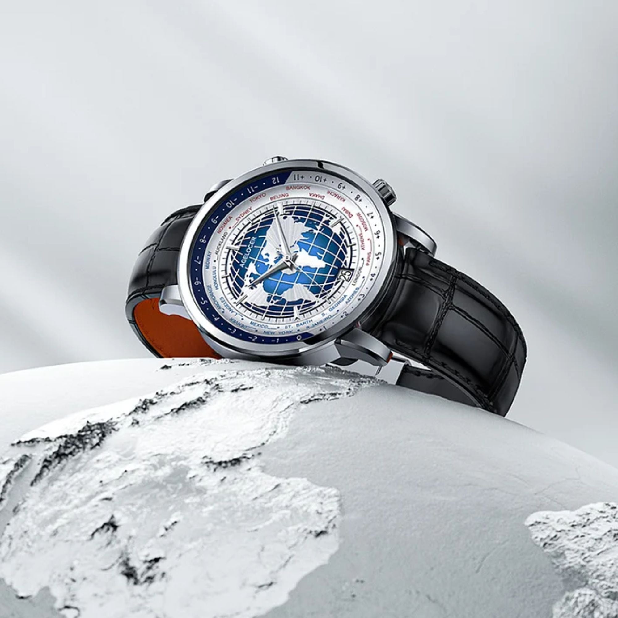 Agelocer World Time Men's Formal Automatic Mechanical Watch