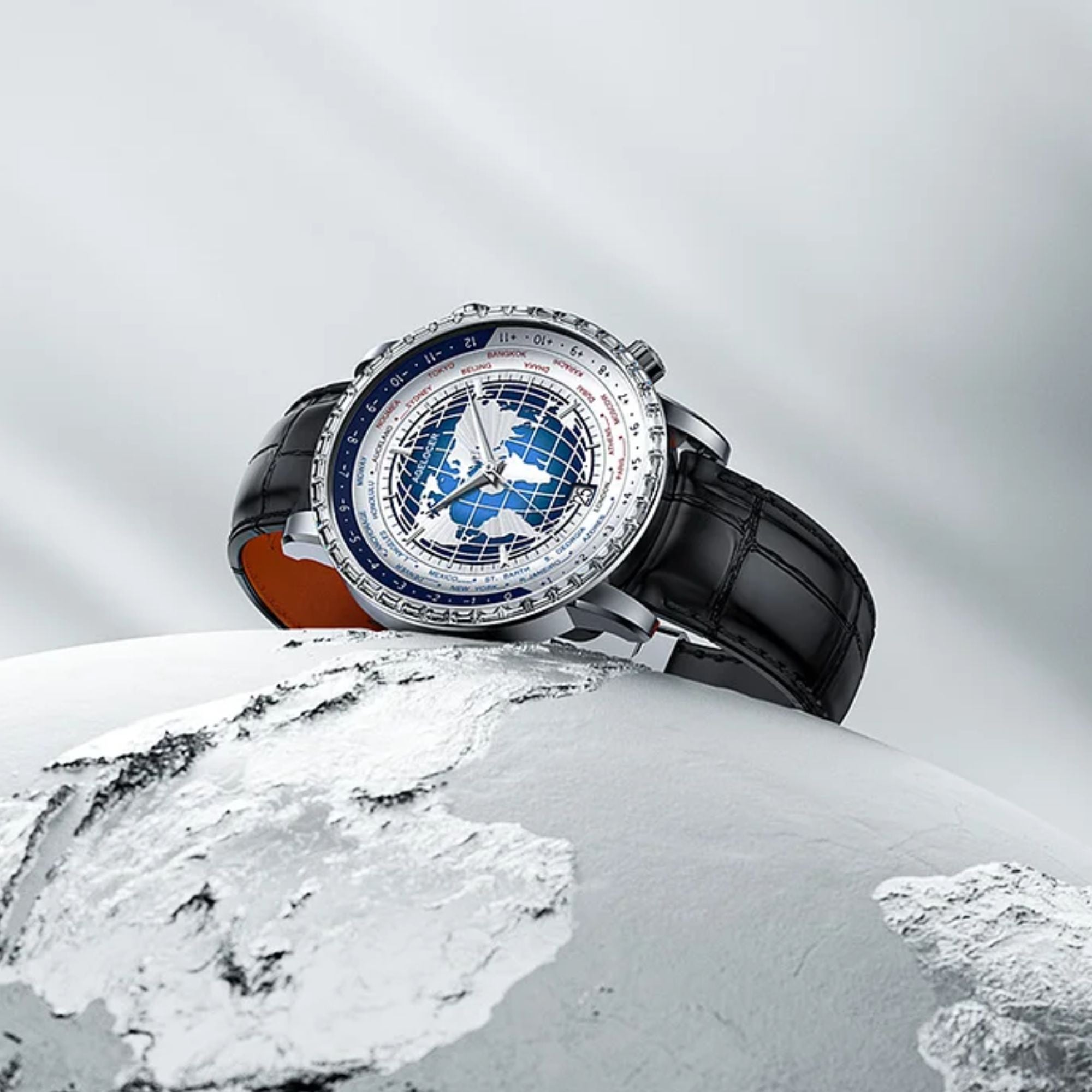 Agelocer World Time Men's Formal Automatic Mechanical Watch