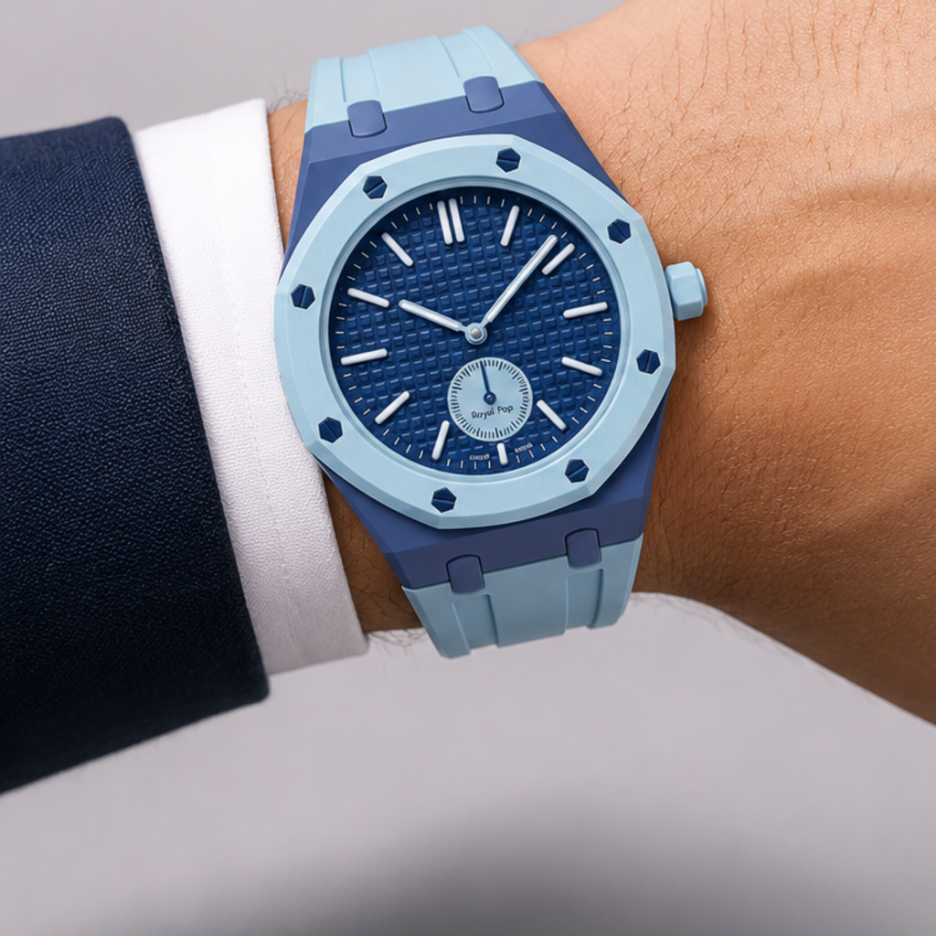AP Swatch Watch Modkit Case & Strap | Bioceramic Case | FKM High Quality Rubber Bracelet | Butterfly Clasp