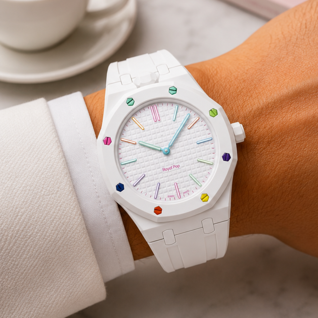 AP Swatch Watch Modkit Case & Strap | Bioceramic Case | FKM High Quality Rubber Bracelet | Butterfly Clasp