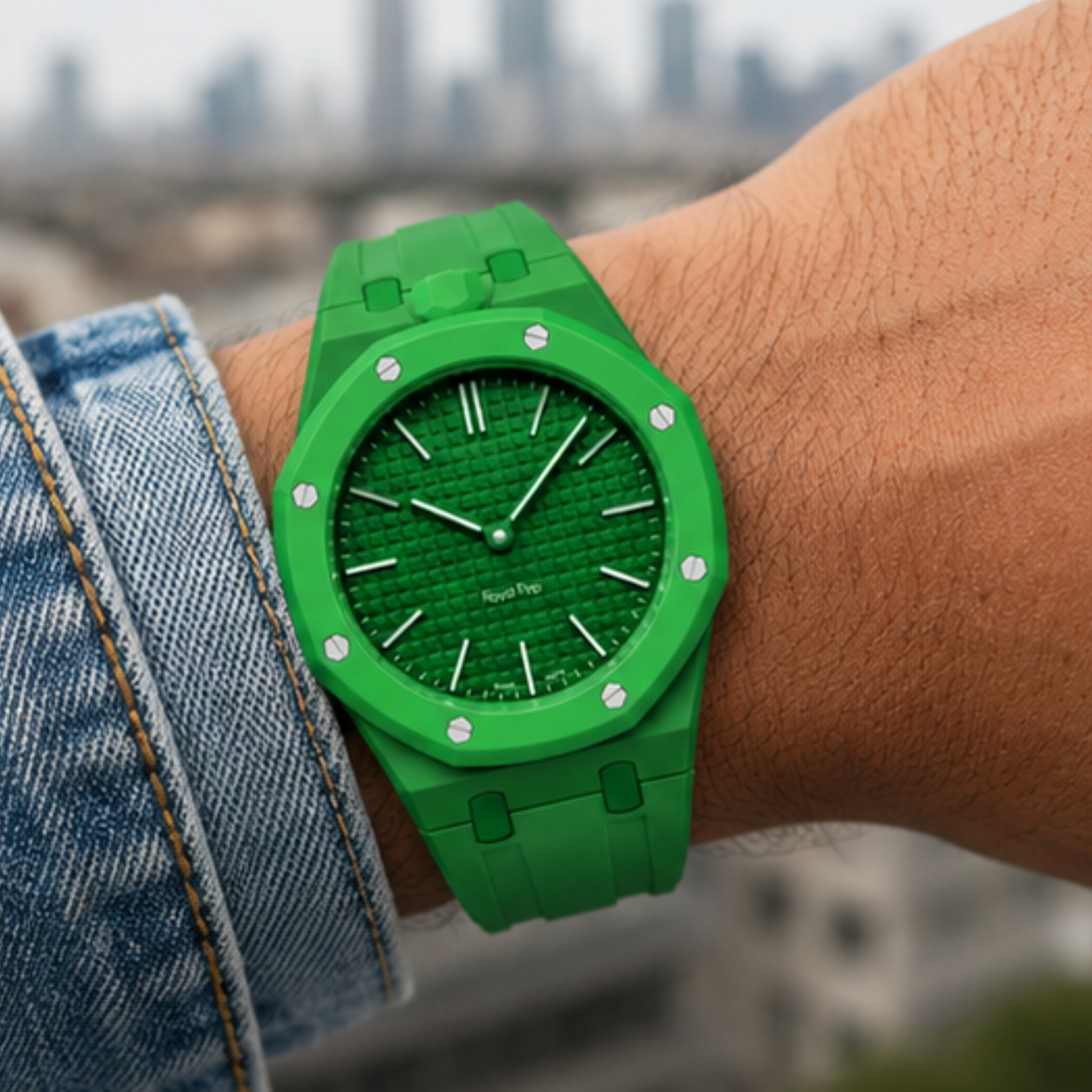 AP Swatch Watch Modkit Case & Strap | Bioceramic Case | FKM High Quality Rubber Bracelet | Butterfly Clasp