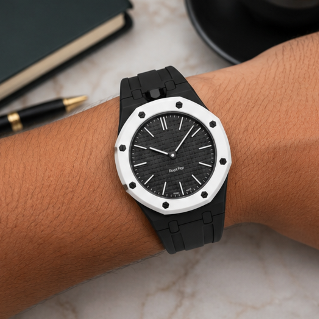 AP Swatch Watch Modkit Case & Strap | Bioceramic Case | FKM High Quality Rubber Bracelet | Butterfly Clasp