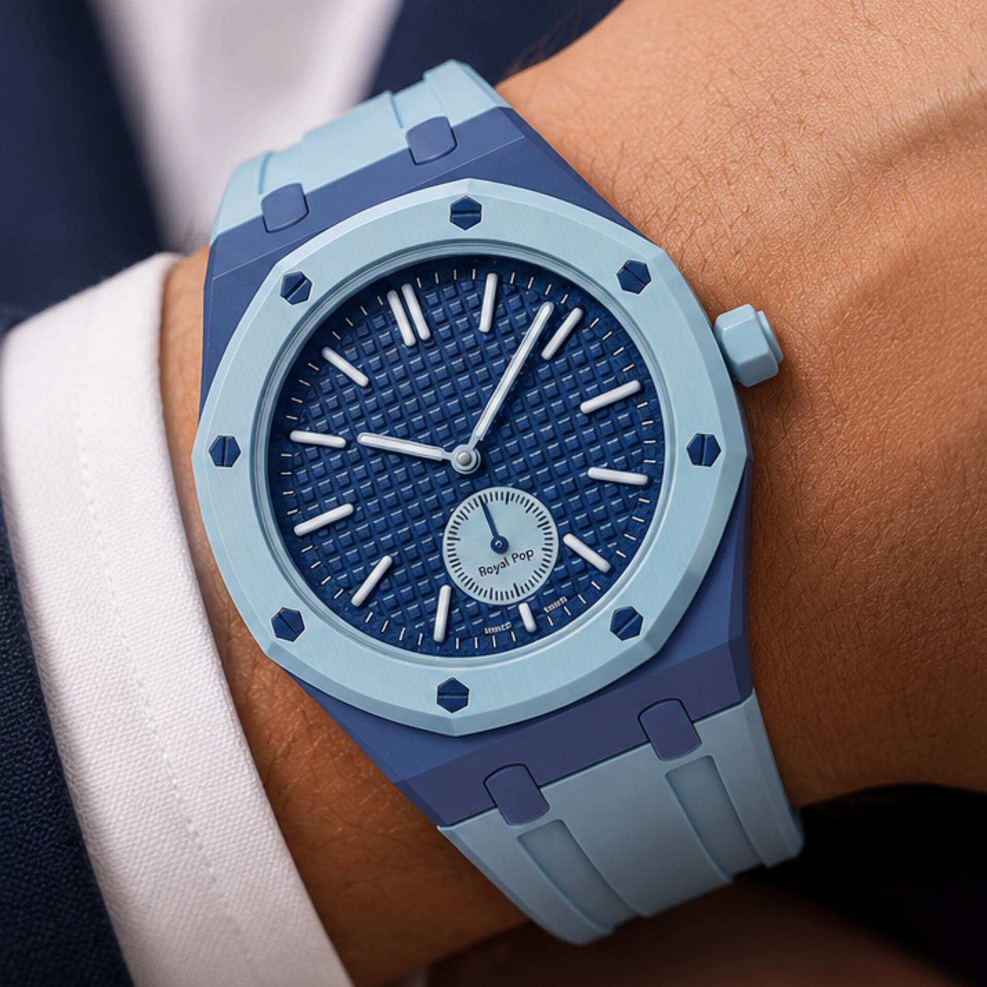 AP Swatch Watch Modkit Case & Strap | Bioceramic Case | FKM High Quality Rubber Bracelet | Butterfly Clasp