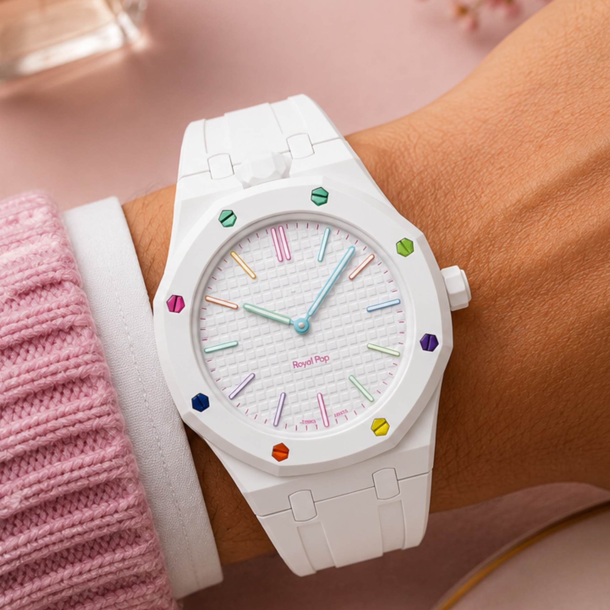 AP Swatch Watch Modkit Case & Strap | Bioceramic Case | FKM High Quality Rubber Bracelet | Butterfly Clasp