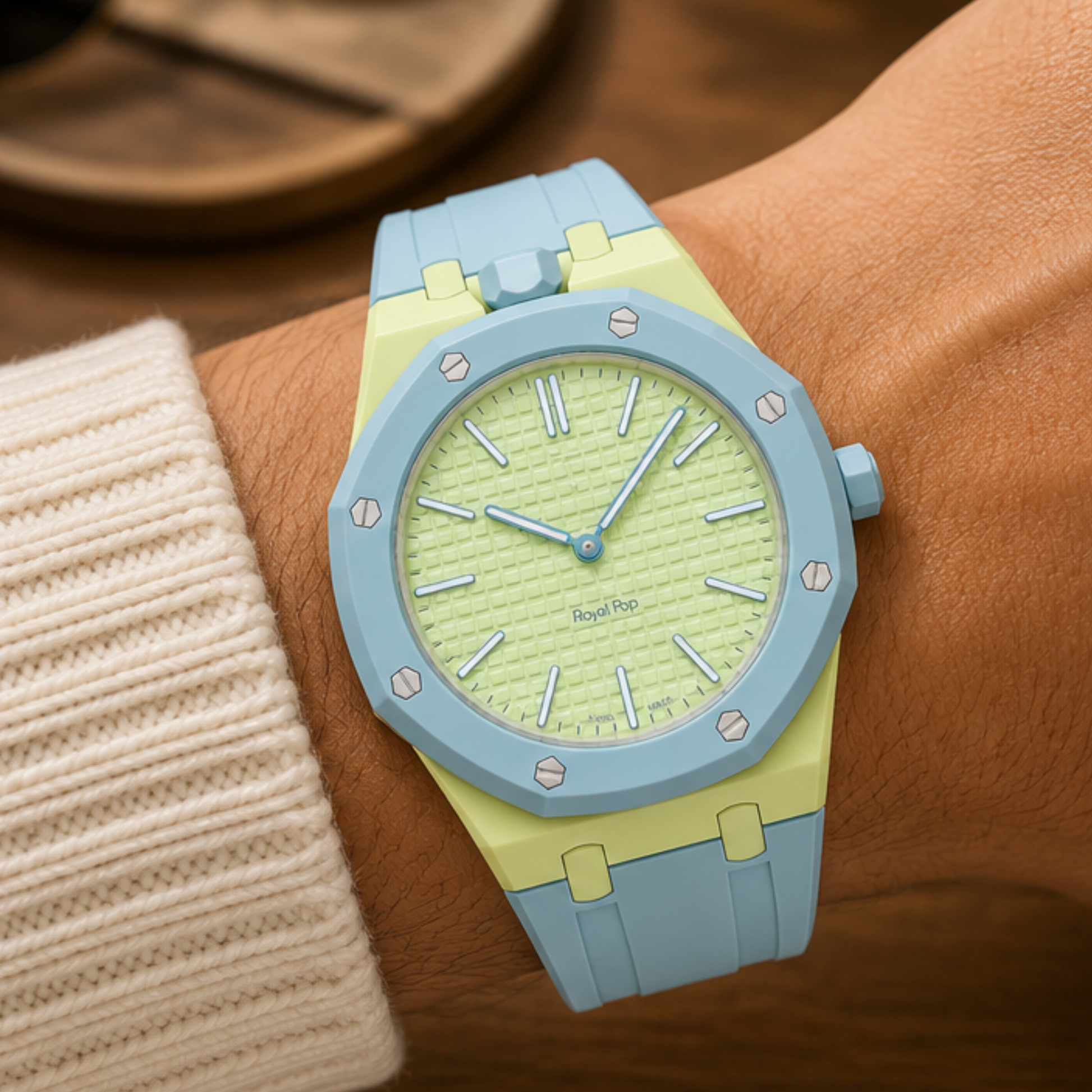 AP Swatch Watch Modkit Case & Strap | Bioceramic Case | FKM High Quality Rubber Bracelet | Butterfly Clasp