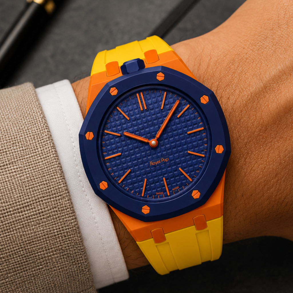 AP Swatch Watch Modkit Case & Strap | Bioceramic Case | FKM High Quality Rubber Bracelet | Butterfly Clasp