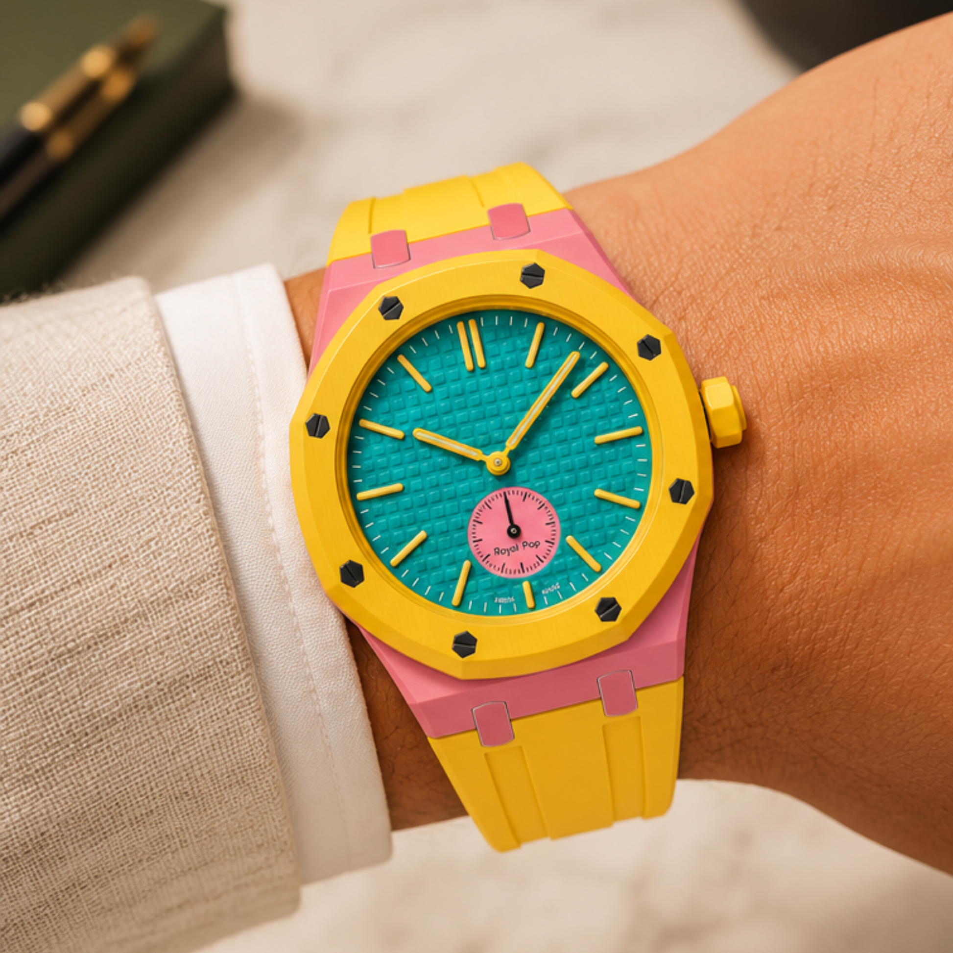 AP Swatch Watch Modkit Case & Strap | Bioceramic Case | FKM High Quality Rubber Bracelet | Butterfly Clasp