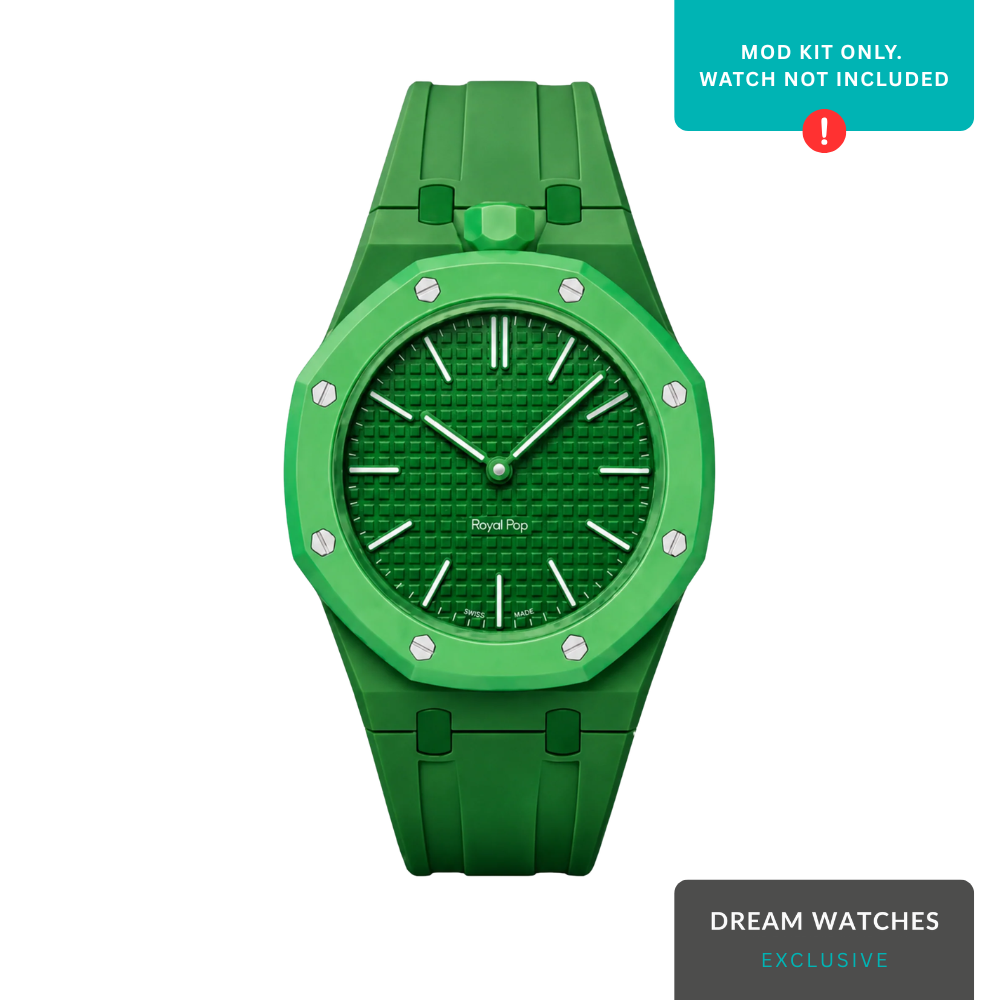 AP Swatch Watch Strap | Bioceramic Case | FKM High Quality Rubber Bracelet | Butterfly Clasp (Green)
