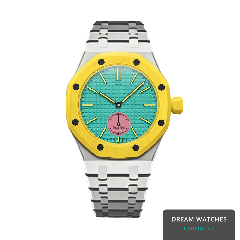 AP Swatch Watch Modkit Case & Strap | Stainless Steel Case Stainless Steel Bracelet | Butterfly clasp (Crown at 3pm) Silver