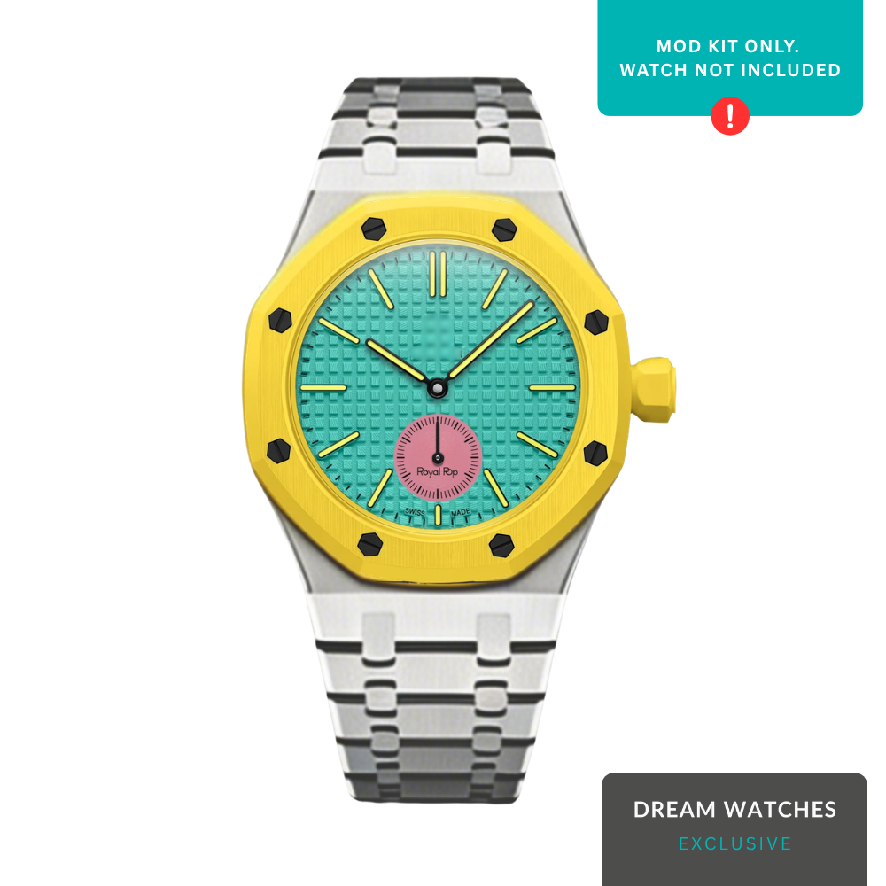 AP Swatch Watch Strap | Stainless Steel Case Stainless Steel Bracelet | Butterfly clasp (Crown at 3pm) Silver Crown At 3 Postion