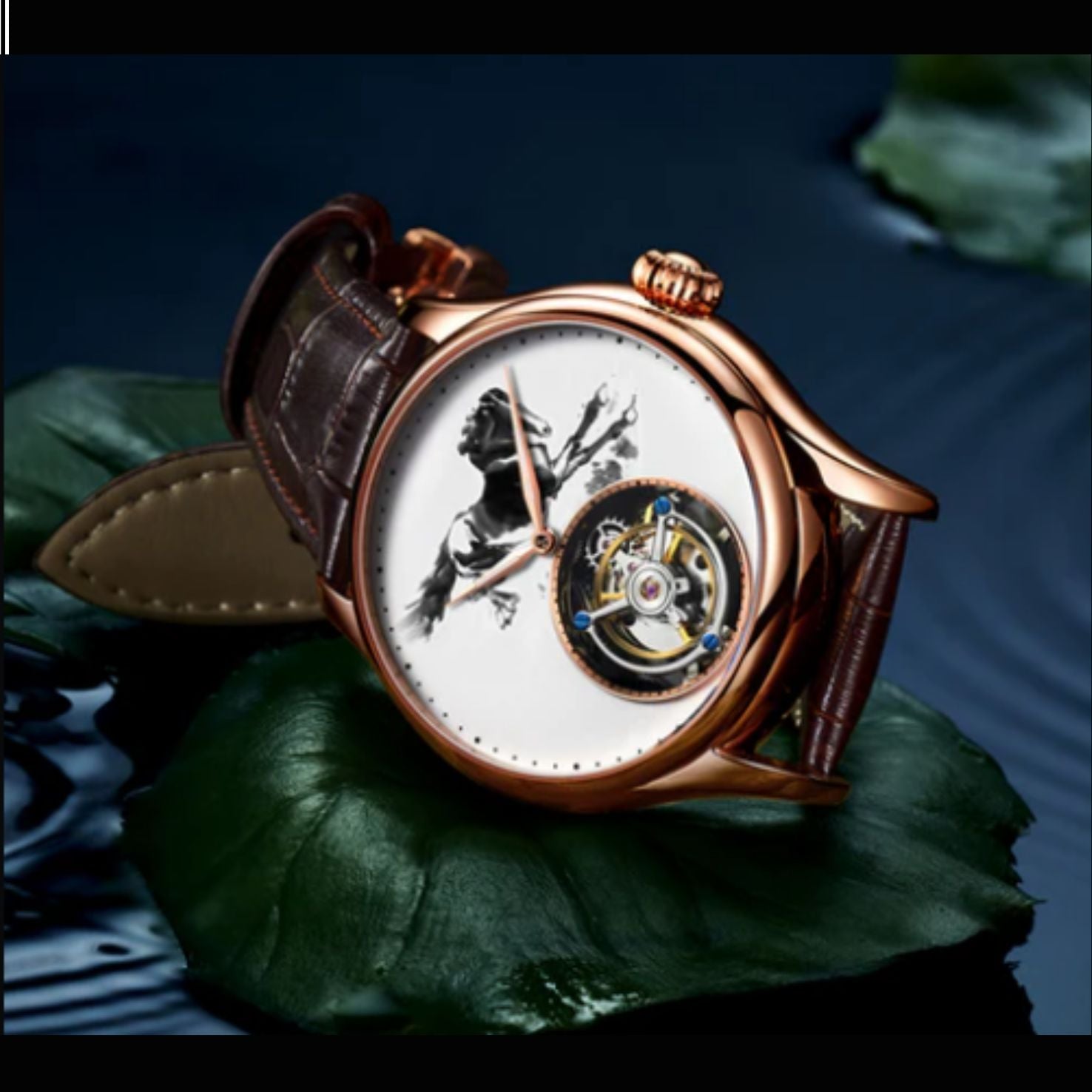 AESOP Ink Painting Tourbillon Horse watch 7010