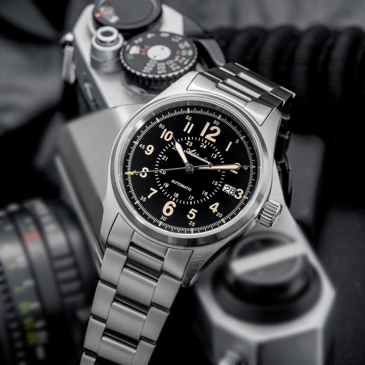 ADDIESDIVE 39mm Sapphire Crystal Automatic Field Watch AD2074