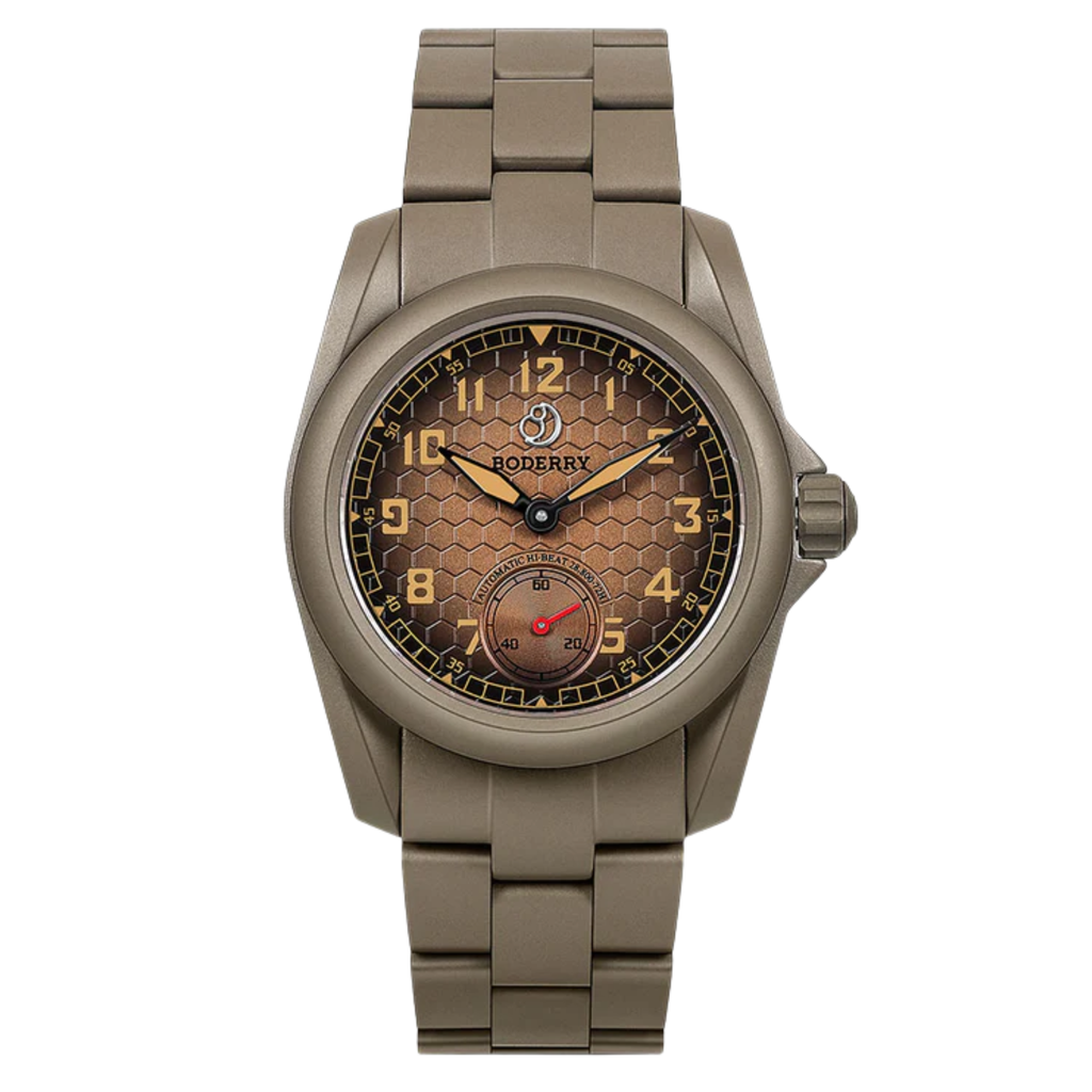 VOYAGER S72 – 72-Hour Power Reserve Titanium Automatic Field Watch, 100M Water Resistant | Desert Tan/Bracelet