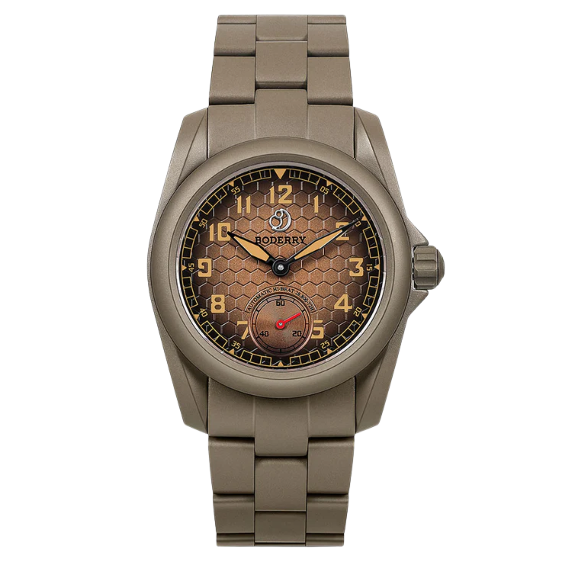VOYAGER S72 – 72-Hour Power Reserve Titanium Automatic Field Watch, 100M Water Resistant | Desert Tan/Bracelet