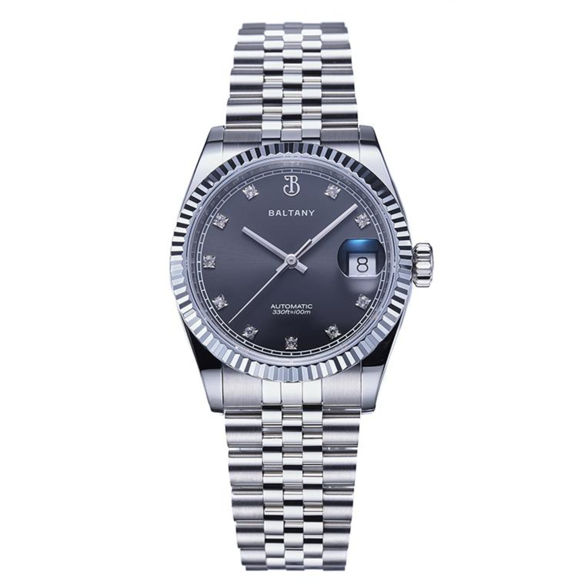 Baltany CZ Gem-Set Hour Markers 36mm DJ Homage S4129